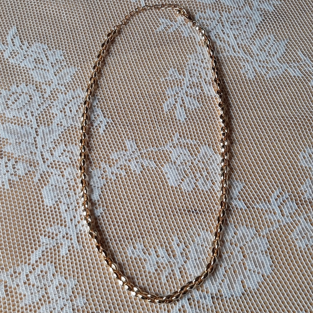 Vintage Golden Link Chain Necklace